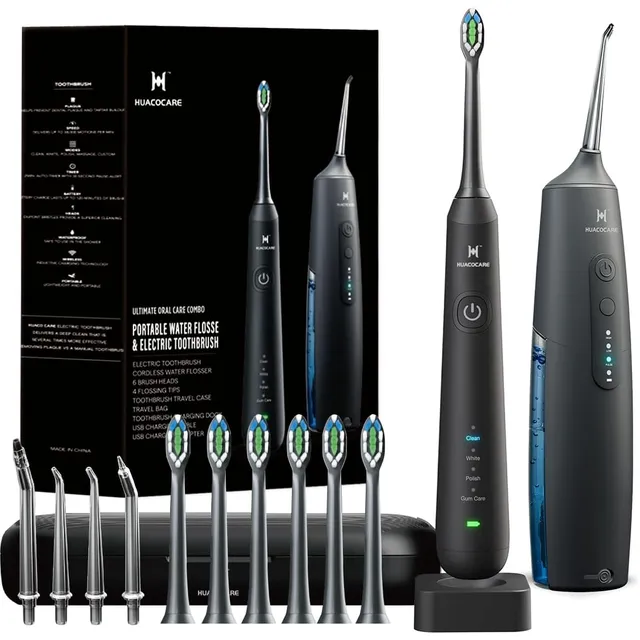 HUACO CARE 2-in-1 Oral Clean Kit – Black