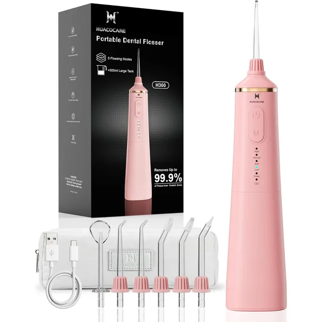 HUACO CARE Water Flosser 300 ml – Pink