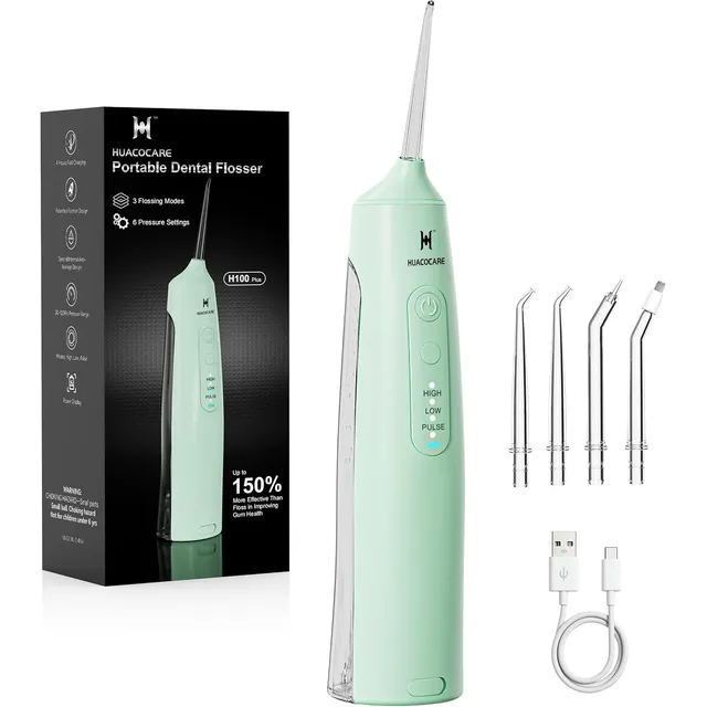 HUACO CARE Cordless Water Flosser 220 ml – Green