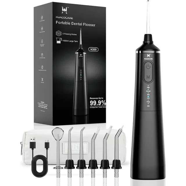 HUACO CARE Water Flosser 300 ml – Black